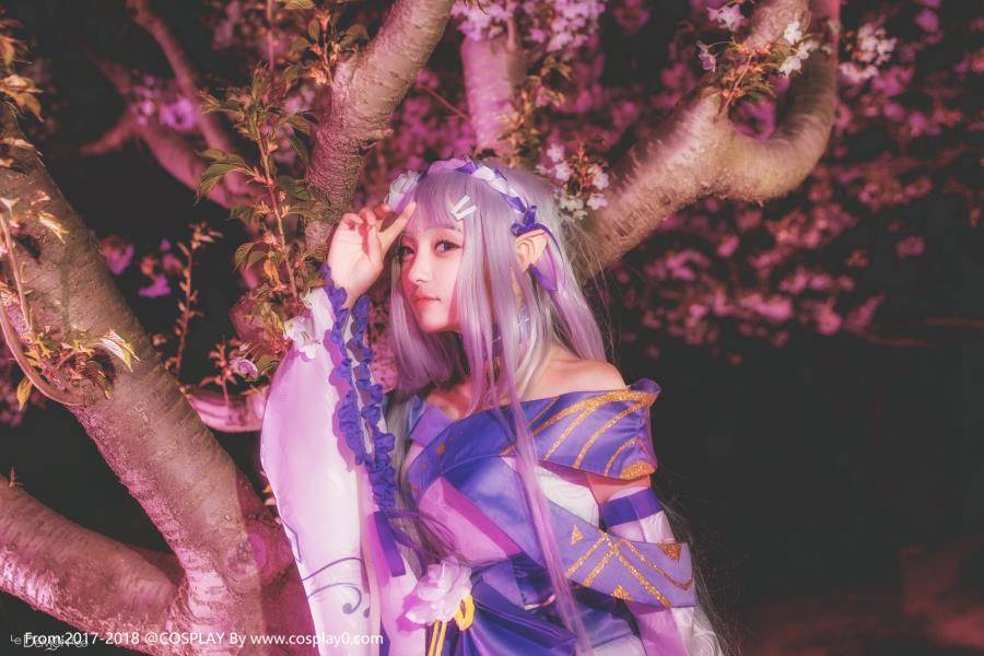 Cosplay福利/Re:从零开始的异世界生活爱蜜莉雅白丝萝莉Cos图片