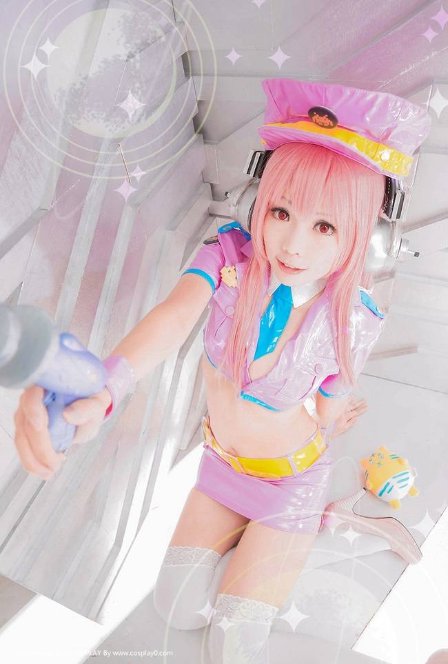 Cosplay福利/二次元萌妹子ElyEE子超级索尼子白丝Cosplay番号