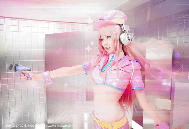 Cosplay福利/二次元萌妹子ElyEE子超级索尼子白丝Cosplay番号