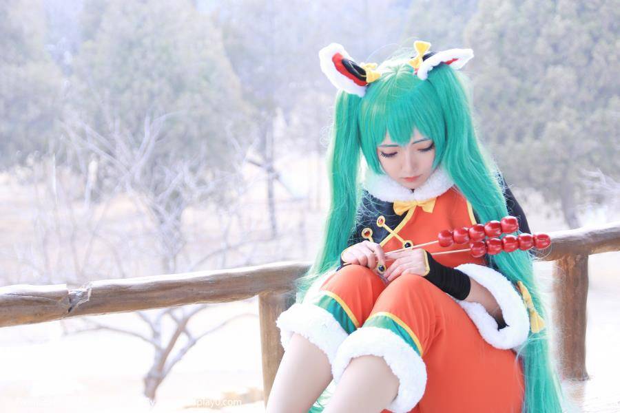 Cosplay福利/兽耳萝莉双马尾扮演VOCALOID初音未来Cos图片