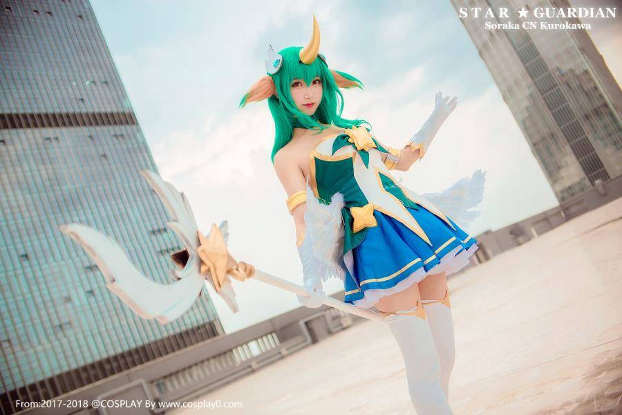 Cosplay福利/Coser黑川扮演英雄联盟众星之子索拉卡Cosplay图片