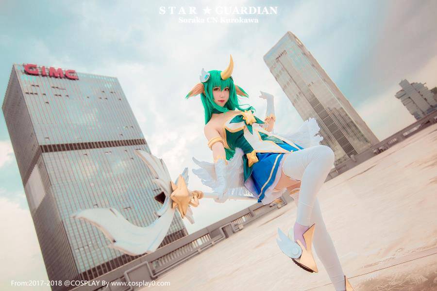 Cosplay福利/Coser黑川扮演英雄联盟众星之子索拉卡Cosplay图片