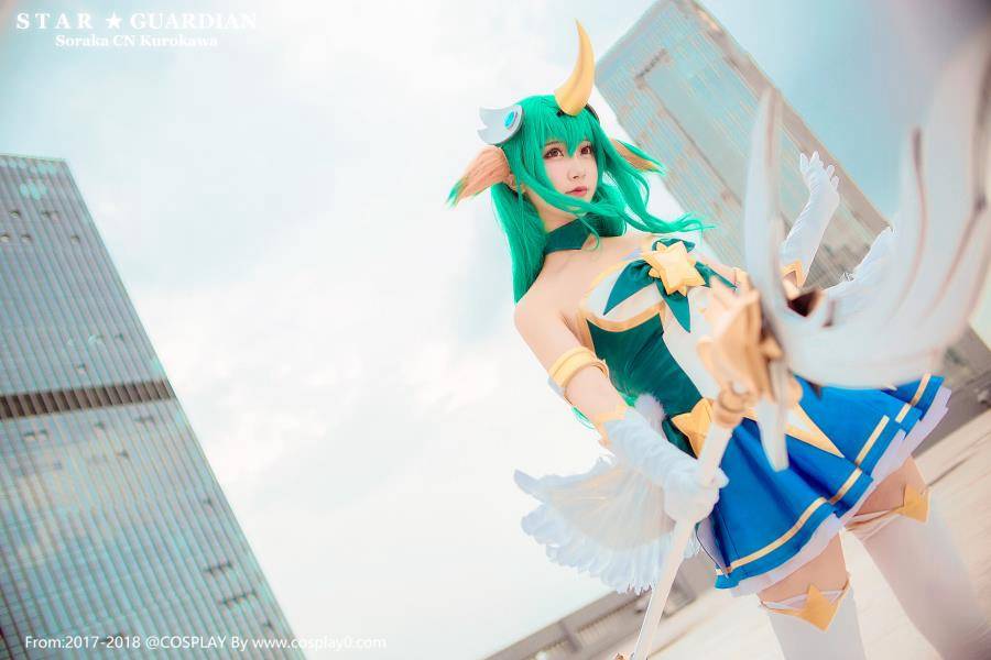 Cosplay福利/Coser黑川扮演英雄联盟众星之子索拉卡Cosplay图片