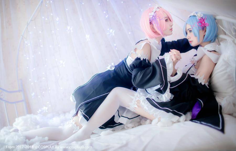 Cosplay福利/半次元Coser雷姆拉姆女仆白丝萝莉Cosplay图片