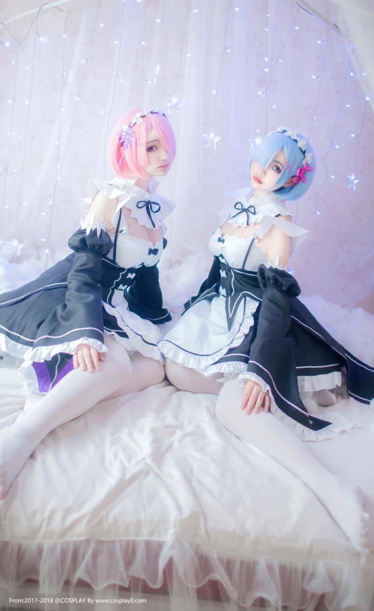 Cosplay福利/半次元Coser雷姆拉姆女仆白丝萝莉Cosplay图片