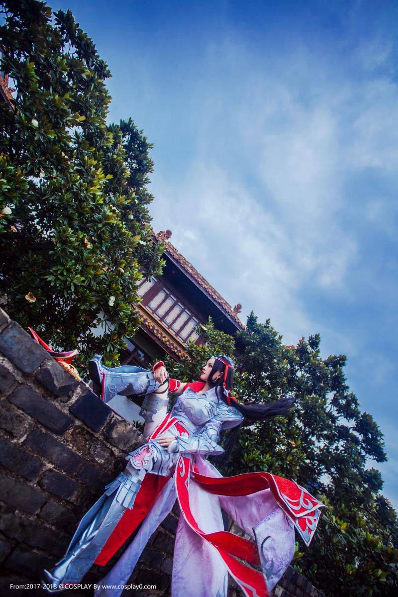 Cosplay福利/剑侠情缘网络版叁天策秦风军娘Cosplay古风图片