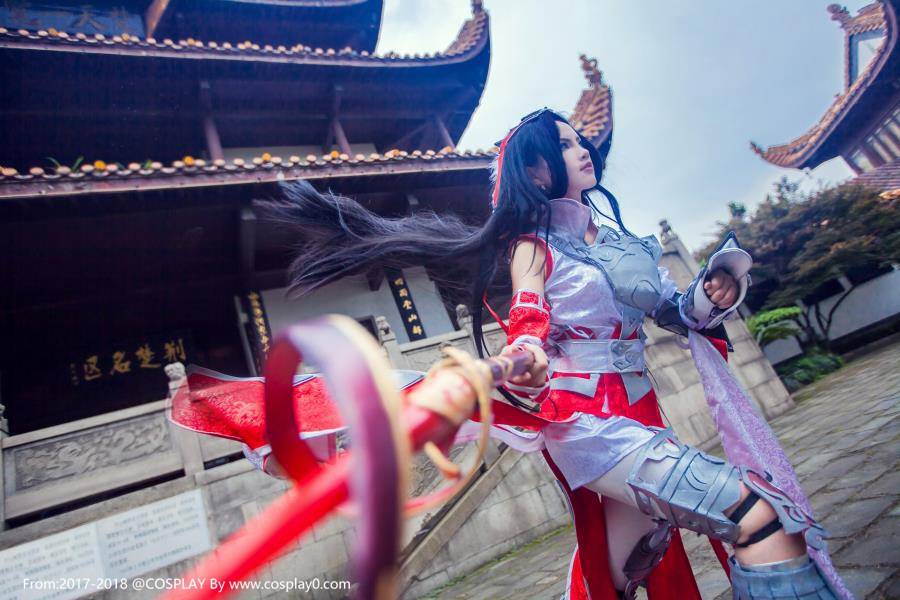 Cosplay福利/剑侠情缘网络版叁天策秦风军娘Cosplay古风图片