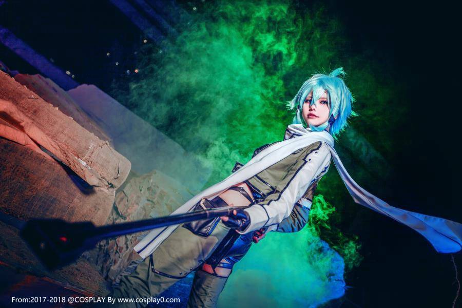 Cosplay福利/刀剑神域动漫女主朝田诗乃Cosplay美女图片