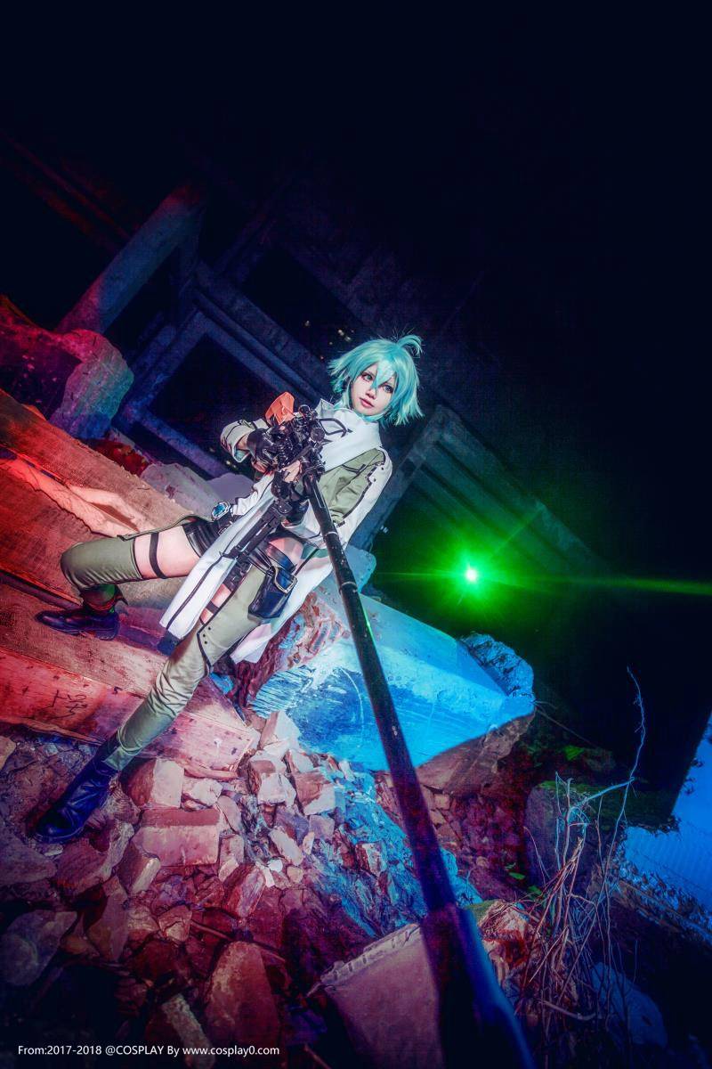 Cosplay福利/刀剑神域动漫女主朝田诗乃Cosplay美女图片