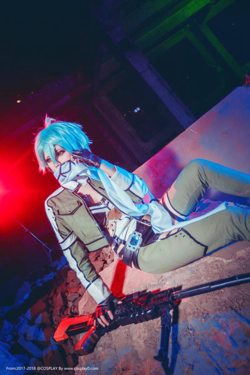 Cosplay福利/刀剑神域动漫女主朝田诗乃Cosplay美女图片