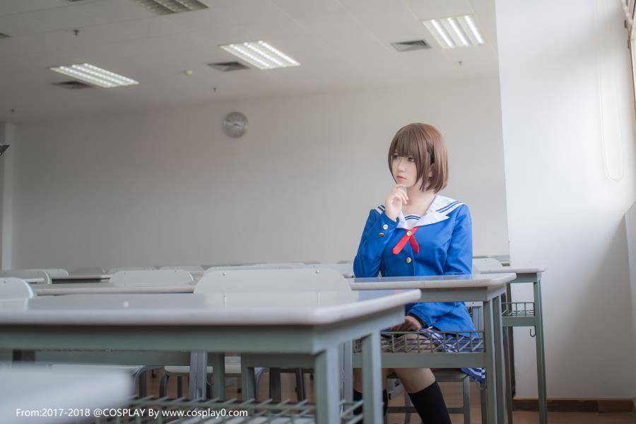 Cosplay福利/路人女主的养成方法白金x加藤惠JK制服Cosplay图片