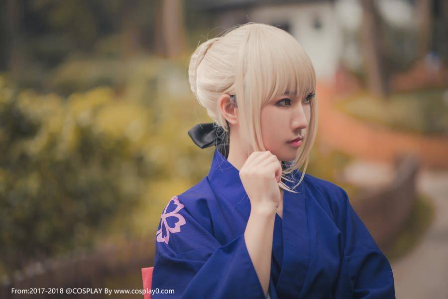 Cosplay福利/白金x[Fate]浴衣全员Saber远坂凛间桐樱Cos图片
