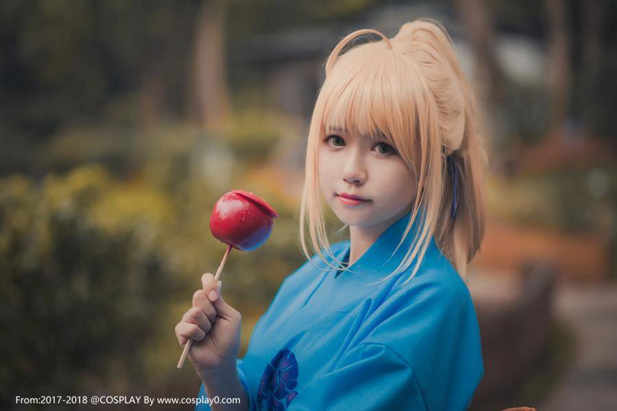 Cosplay福利/白金x[Fate]浴衣全员Saber远坂凛间桐樱Cos图片