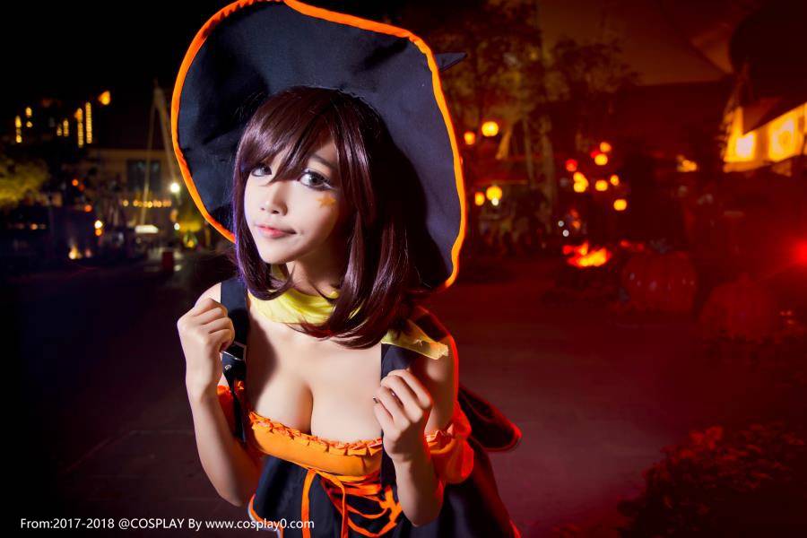 Cosplay福利/啾小妍SAMA英雄联盟豹女奈德丽万圣节Cosplay图片