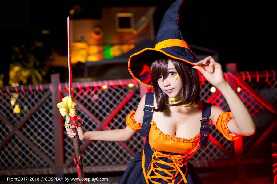 Cosplay福利/啾小妍SAMA英雄联盟豹女奈德丽万圣节Cosplay图片