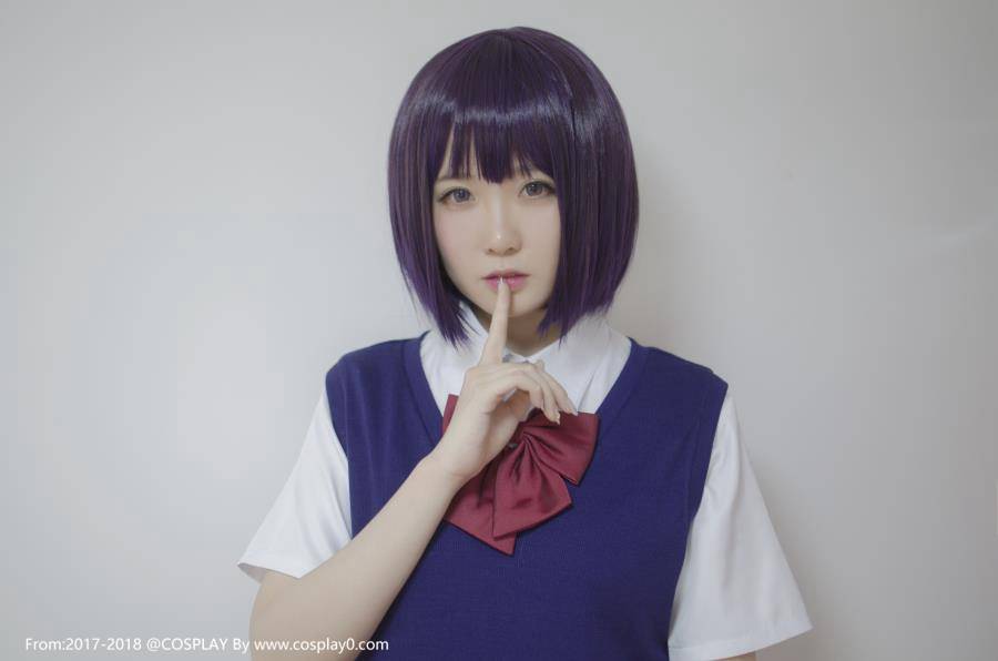 Cosplay福利/人渣的本愿软妹碳酸熊卡安乐冈花火萝莉制服Cos图片