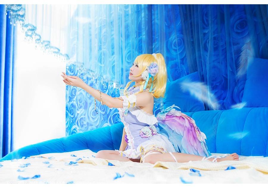 Cosplay福利/LoveLive白色情人节园田海未绚濑绘里裸足Cos图片