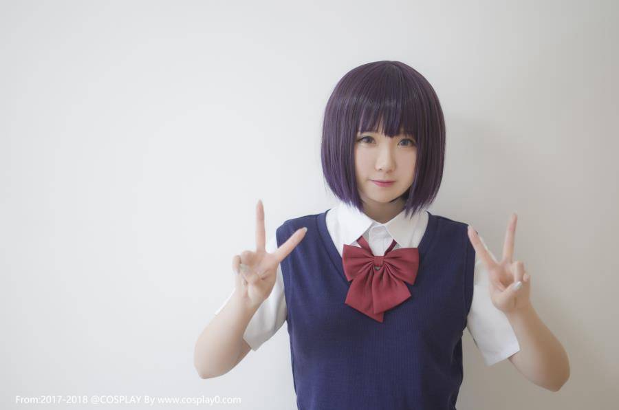 Cosplay福利/人渣的本愿软妹碳酸熊卡安乐冈花火萝莉制服Cos图片