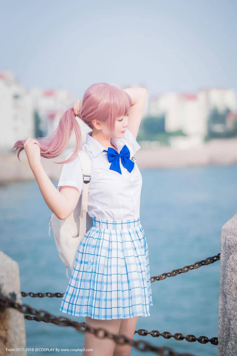 Cosplay福利/声之形西宫硝子萌妹子制服白丝萝莉碳酸熊卡Cos图片
