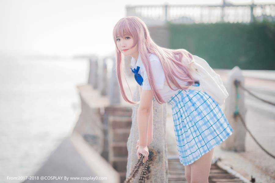 Cosplay福利/声之形西宫硝子萌妹子制服白丝萝莉碳酸熊卡Cos图片