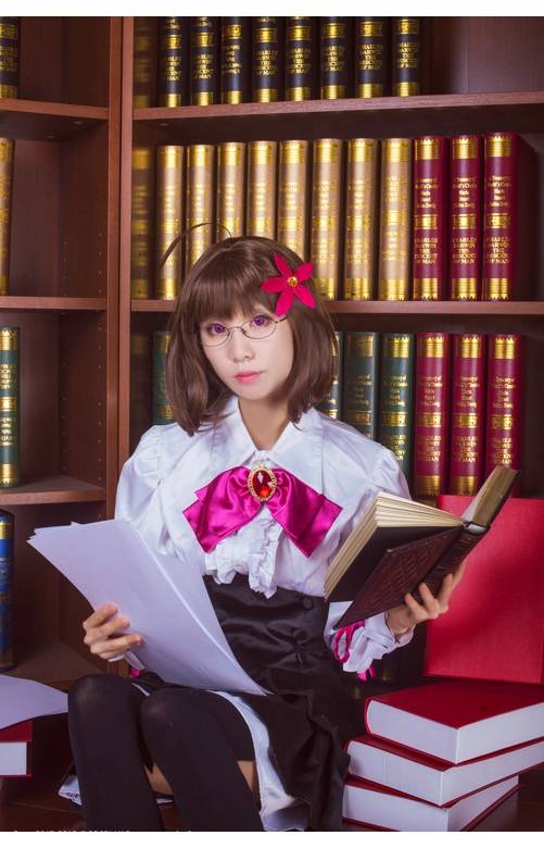 Cosplay福利/艾尔之光眼镜娘黑丝诱惑艾德尔Cosplay图片