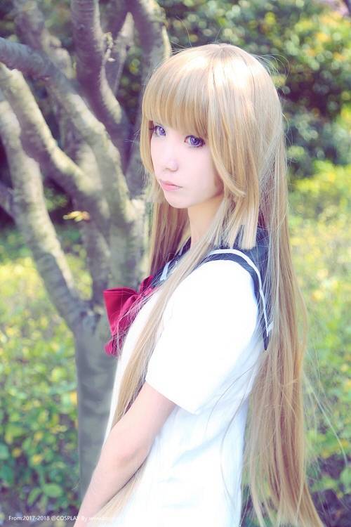 Cosplay福利/学生JK制服短裙绝园的魔法使不破爱花Cosplay图片