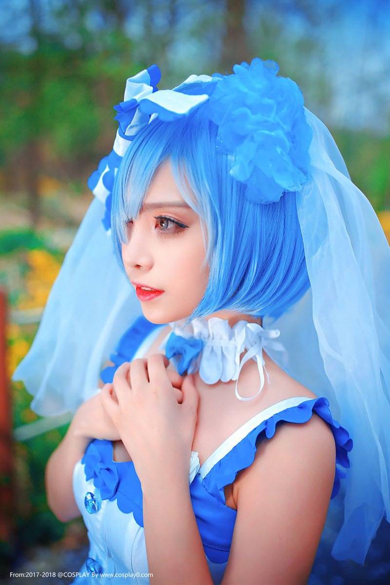 Cosplay福利/绝对领域二次元白丝萝莉雷姆花嫁Cosplay番号