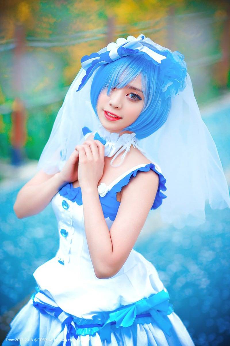 Cosplay福利/绝对领域二次元白丝萝莉雷姆花嫁Cosplay番号