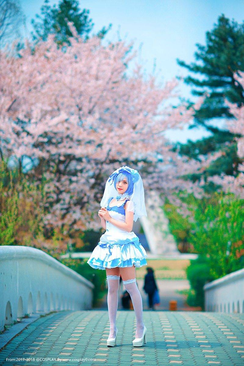 Cosplay福利/绝对领域二次元白丝萝莉雷姆花嫁Cosplay番号