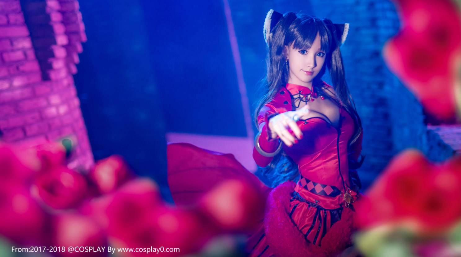 Cosplay福利/绝对领域童颜巨乳萝莉控远坂凛制服同人Cosplay图片