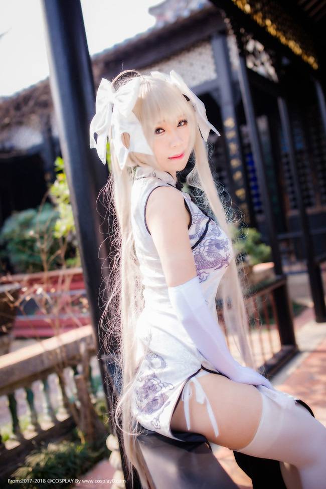 Cosplay福利/春日野穹旗袍同人白丝美腿诱惑大尺度Cosplay番号