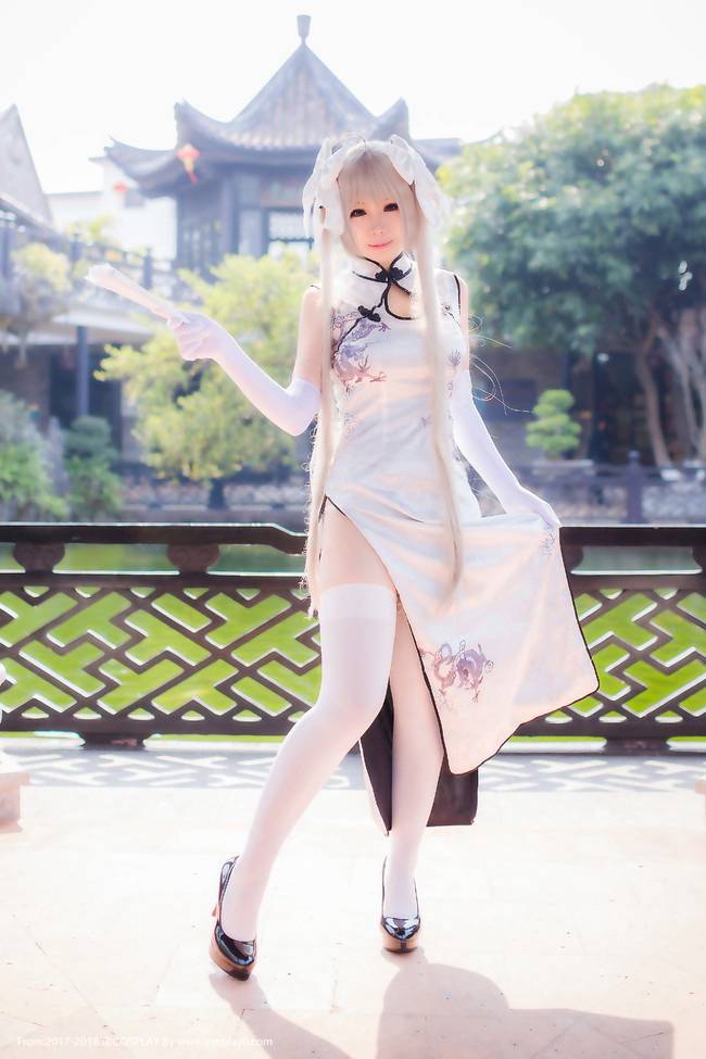 Cosplay福利/春日野穹旗袍同人白丝美腿诱惑大尺度Cosplay番号