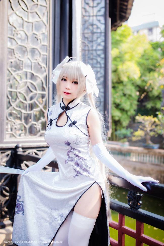 Cosplay福利/春日野穹旗袍同人白丝美腿诱惑大尺度Cosplay番号