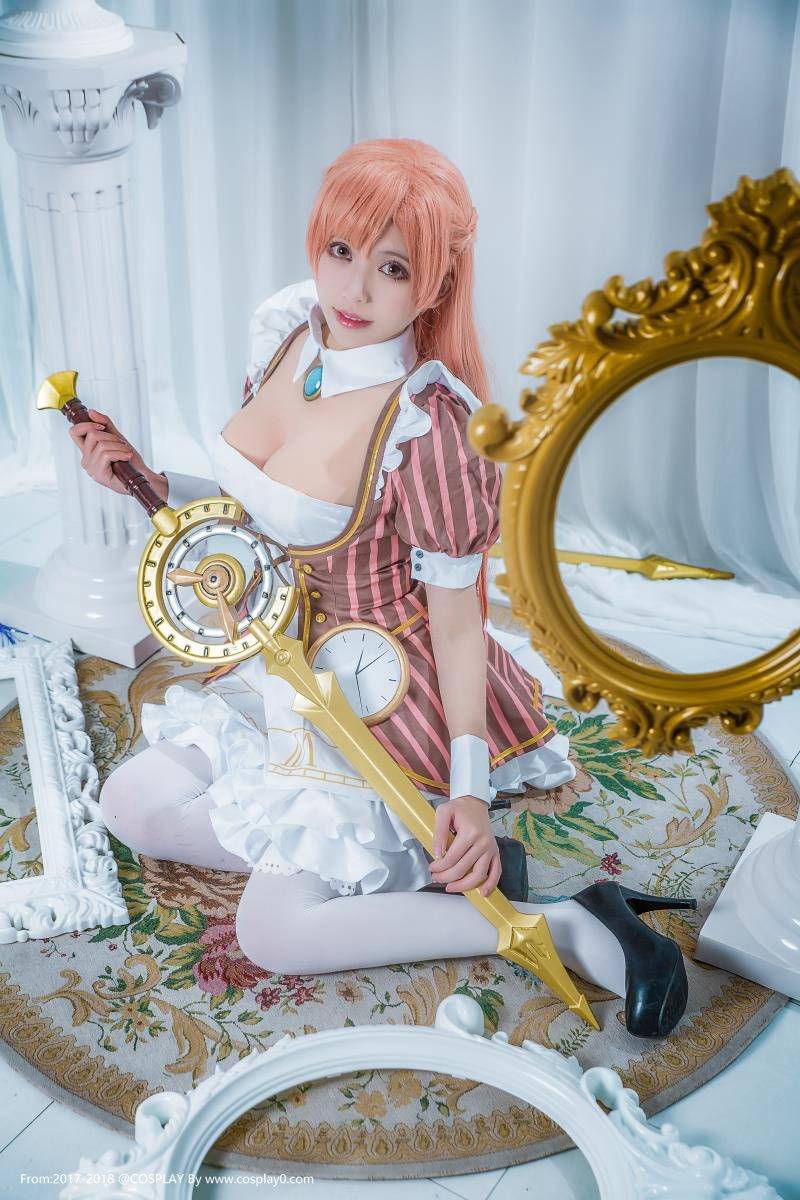 Cosplay福利/鳗鱼霏儿扮演永远的七日之都 安白丝美腿Cosplay图片
