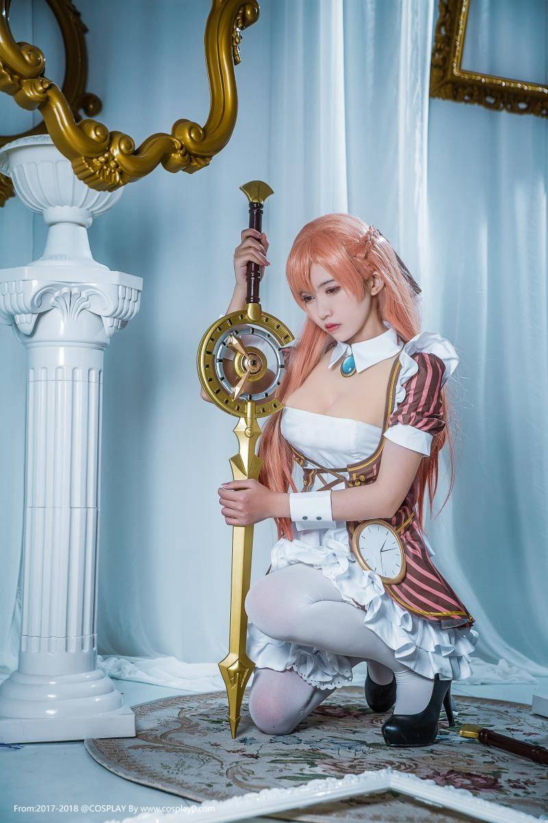 Cosplay福利/鳗鱼霏儿扮演永远的七日之都 安白丝美腿Cosplay图片