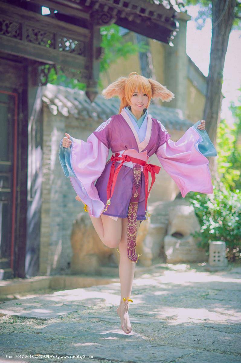 Cosplay福利/碳酸熊卡扮演狐妖小红娘超萌涂山苏苏Cosplay图片