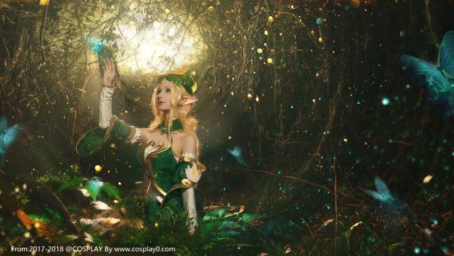 Cosplay福利/外国美女扮演王者荣耀王昭君精灵公主同人Cos图片