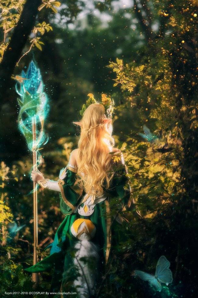 Cosplay福利/外国美女扮演王者荣耀王昭君精灵公主同人Cos图片