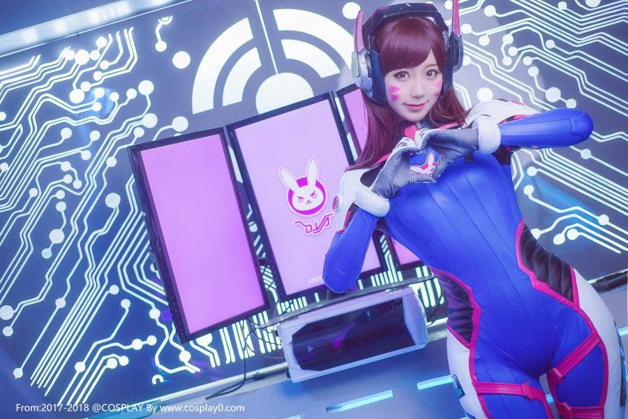 Cosplay福利/二次元萌妹子守望先锋D.Va-黑川-Cosplay图片