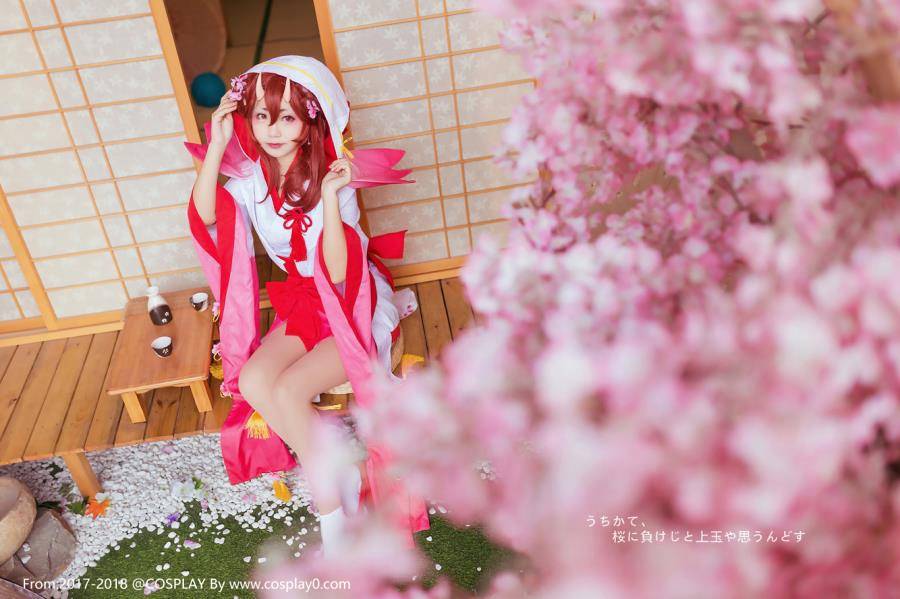 Cosplay福利/可爱美女Coser-黑川-扮演阴阳师桃花妖Cosplay图片