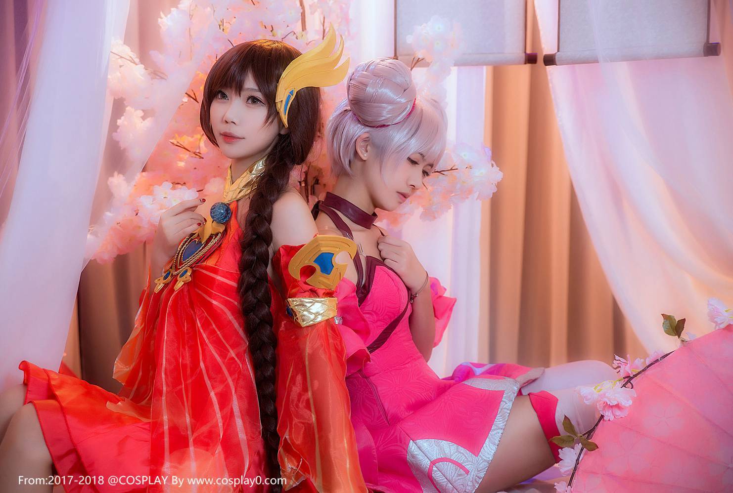 Cosplay福利/鳗鱼霏儿&大肉丸aimee王者荣耀大乔小乔姐妹花Cos图片