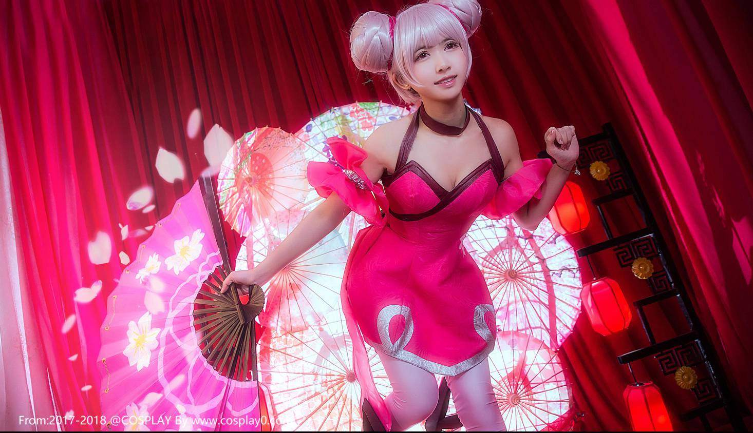 Cosplay福利/鳗鱼霏儿&大肉丸aimee王者荣耀大乔小乔姐妹花Cos图片