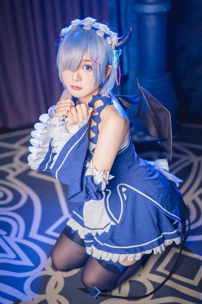 Cosplay福利/万圣节 蕾姆小恶魔绝对领域cosplay