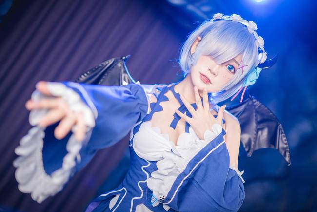 Cosplay福利/万圣节 蕾姆小恶魔绝对领域cosplay