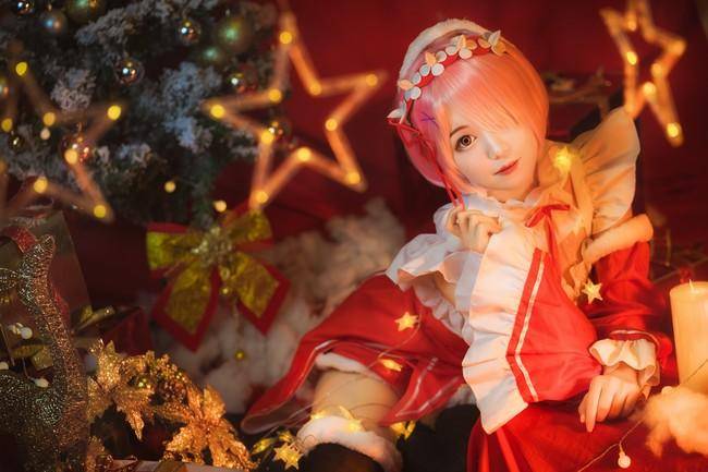 Cosplay福利/拉姆圣诞装cos Cn：千反田甜子