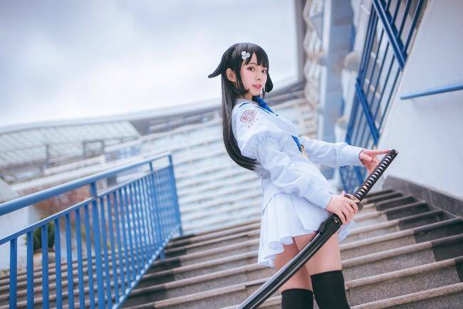 Cosplay福利/碧蓝航线 鸟海cosplay美腿绝对领域