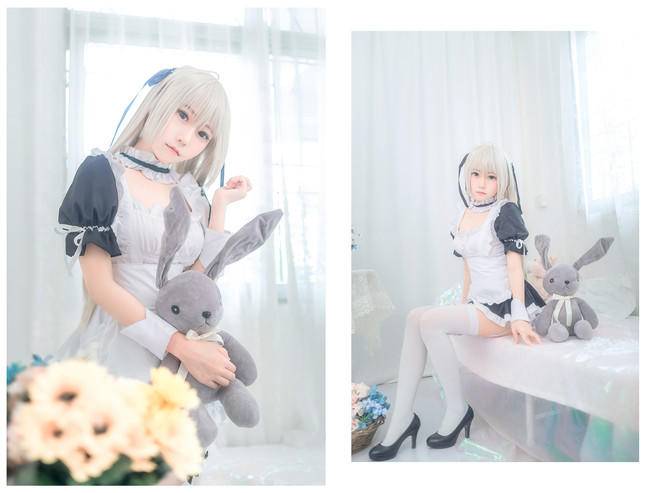Cosplay福利/春日野穹 女仆白丝绝对领域腿控