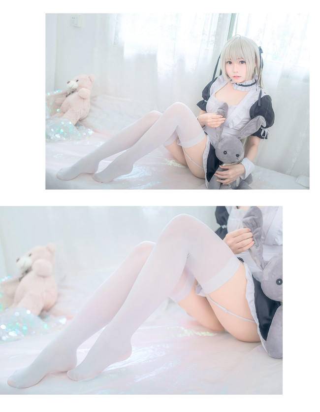Cosplay福利/春日野穹 女仆白丝绝对领域腿控