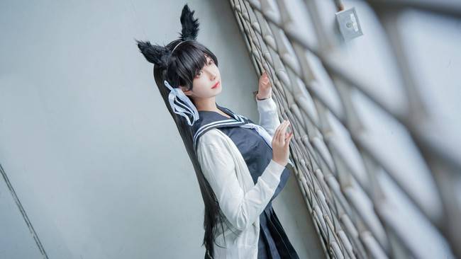 Cosplay福利/爱宕犬 黑丝jk Cn：阿八八八w