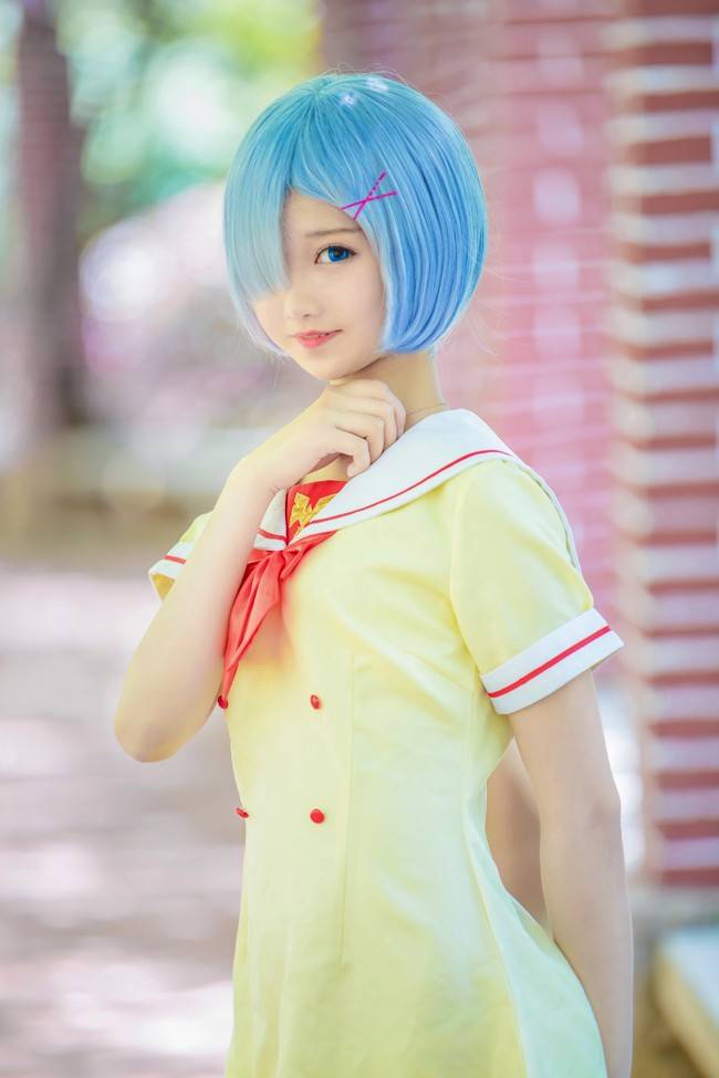 Cosplay福利/蕾姆 校服cosplay Cn：羽天Shine